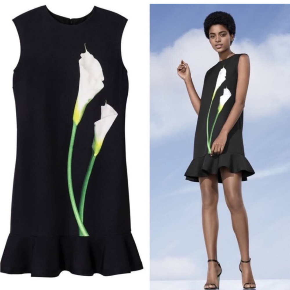 Victoria Beckham for Target black calla lily Dress
